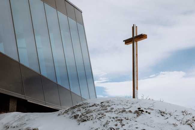 Restaurant perched on the Austrian Alps. Breathtaking scenery and 360-degree panoramic views