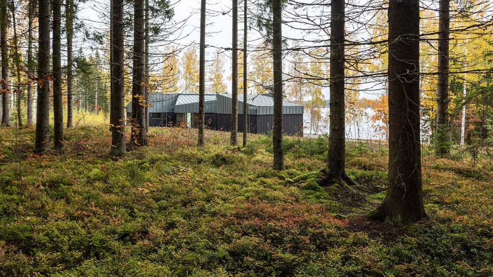 Forêts de pins et de bouleaux et vues sur le lac : les paysages dessinent l'harmonie de la Square House