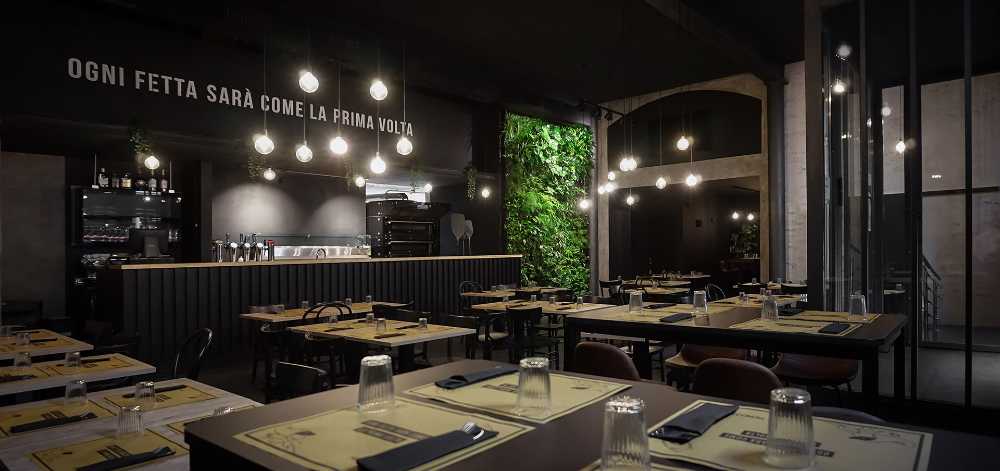 Gourmet pizzeria in the heart of Turin. The theater inspires the conversion