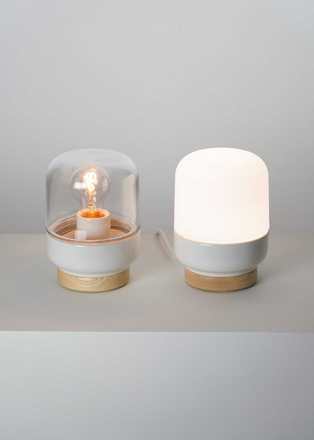 Growing Ohm porcelain light collection embraces the retrofit bulb