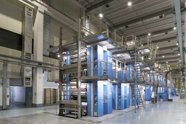 Isolamento delle vibrazioni causate da una nuova rotativa nello stabilimento di Centro Stampa Quotidiani a Brescia