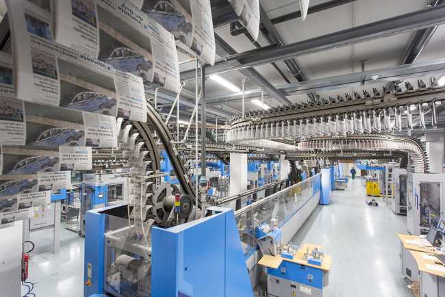 Isolamento delle vibrazioni causate da una nuova rotativa nello stabilimento di Centro Stampa Quotidiani a Brescia