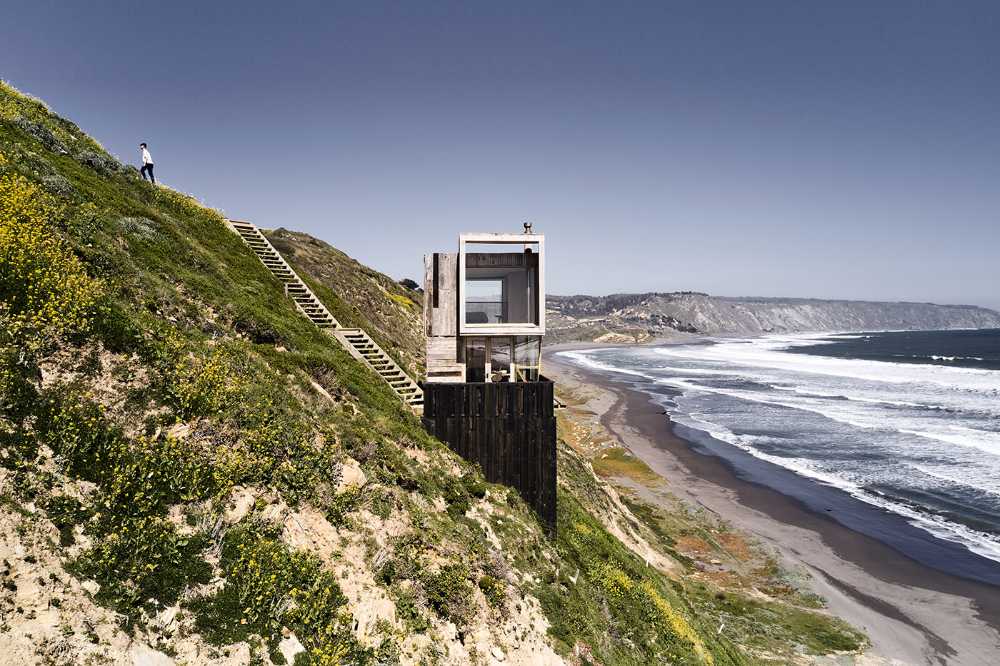 Cabañas Matanzas La Loica y La Tagua, la casa de vacaciones que domina el océano.
