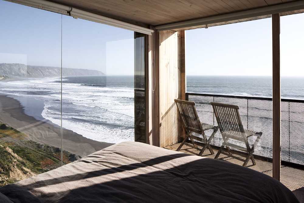 Cabañas Matanzas La Loica y La Tagua, la casa de vacaciones que domina el océano.