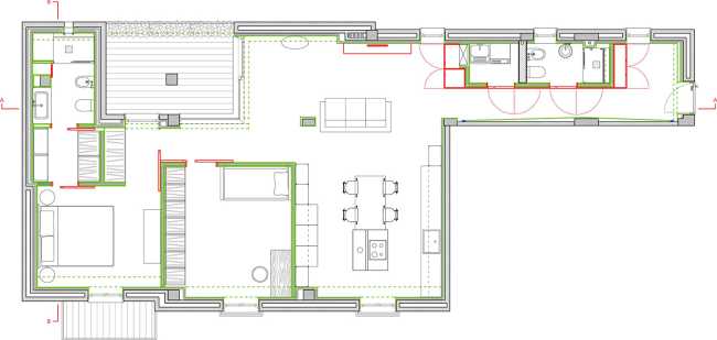 Volúmenes dinámicos y materialidad de madera maciza: la reestructuración crea atmósferas contemporáneas en torno al jardín de invierno