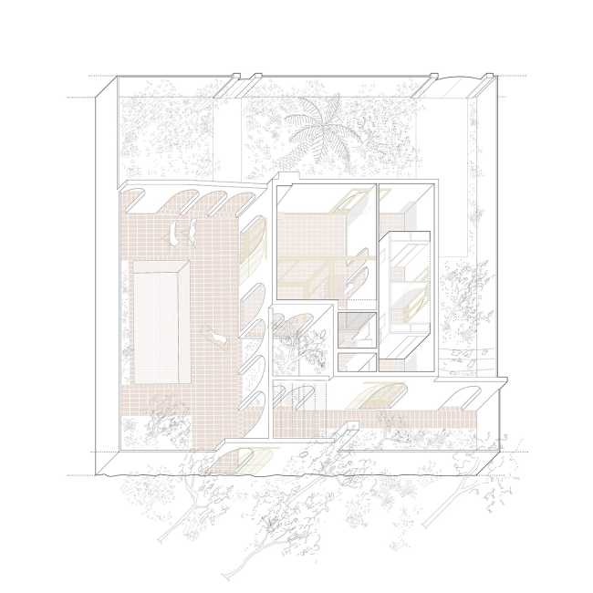 Habitat ambiguo per una “casa-cortile” in un continuum spaziale di logge, giardini e patii