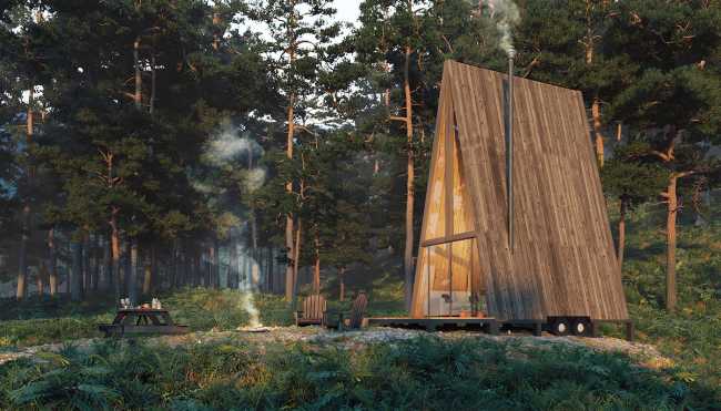 In Mexico's Valle de Bravo, a modular micro-housing project in wood and steel has been designed to offer optimised spaces with comfort and style