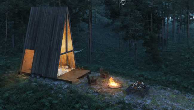 In Mexico's Valle de Bravo, a modular micro-housing project in wood and steel has been designed to offer optimised spaces with comfort and style