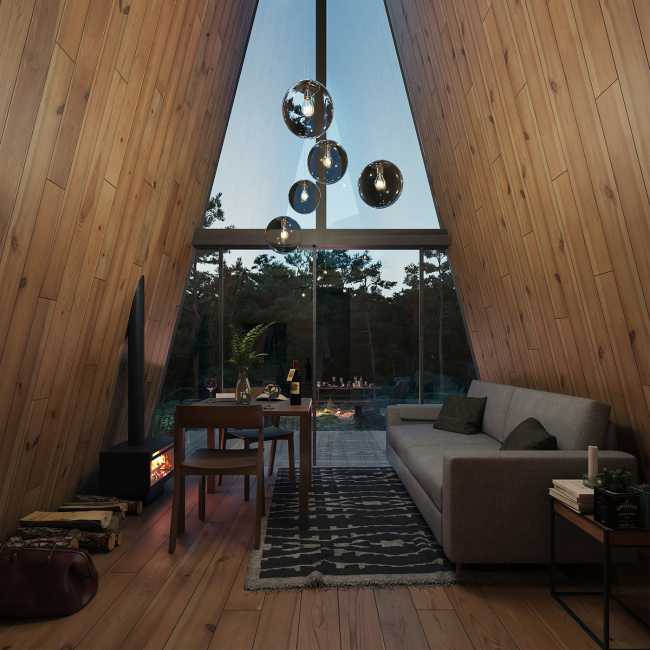 In Mexico's Valle de Bravo, a modular micro-housing project in wood and steel has been designed to offer optimised spaces with comfort and style