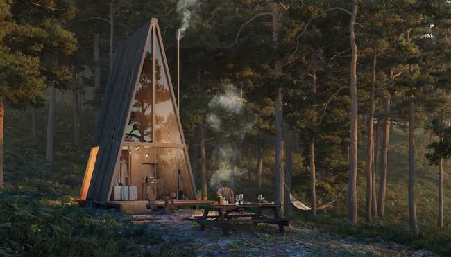 In Mexico's Valle de Bravo, a modular micro-housing project in wood and steel has been designed to offer optimised spaces with comfort and style