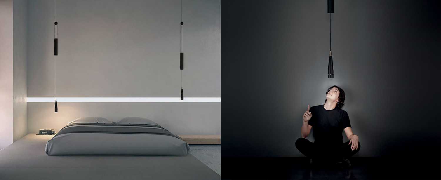 A balance between game and technology: a light in motion with the Trio wooden lamp