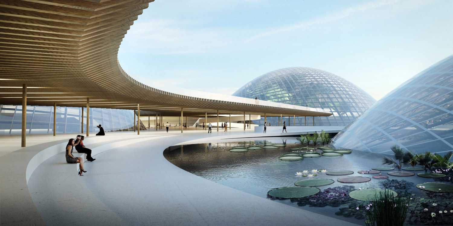 Taiyuan Botanical Garden project where the nature and the architecture interact harmoniously