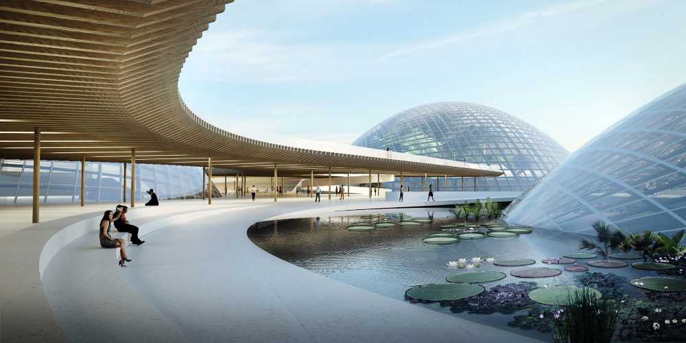 Taiyuan Botanical Garden project where the nature and the architecture interact harmoniously