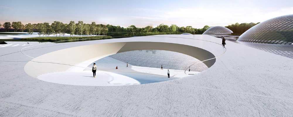 Taiyuan Botanical Garden project where the nature and the architecture interact harmoniously