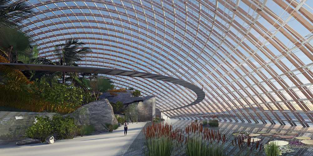 Taiyuan Botanical Garden project where the nature and the architecture interact harmoniously