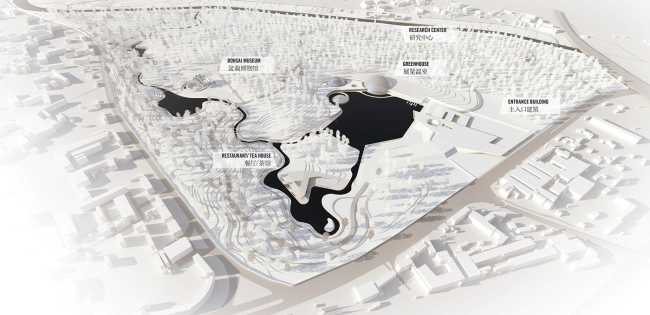 Taiyuan Botanical Garden project where the nature and the architecture interact harmoniously