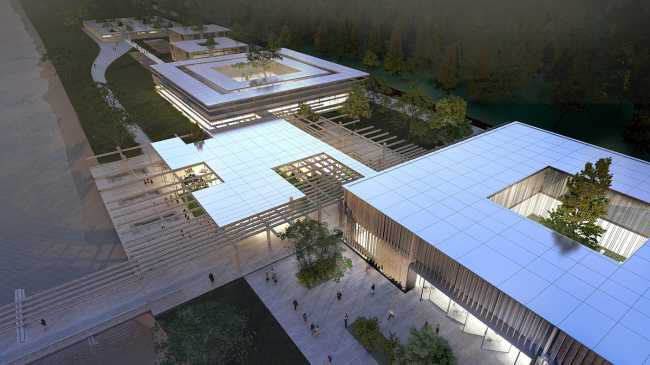 Taiyuan Botanical Garden project where the nature and the architecture interact harmoniously