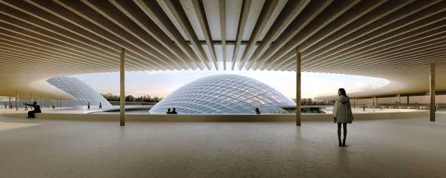 Taiyuan Botanical Garden project where the nature and the architecture interact harmoniously