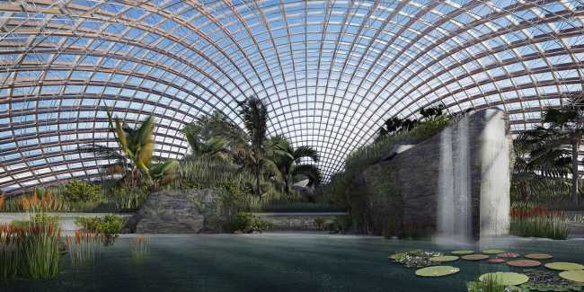 Taiyuan Botanical Garden project where the nature and the architecture interact harmoniously