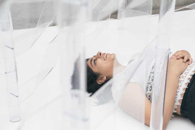 Kori. An installation which invites passersby to play with its transparent features