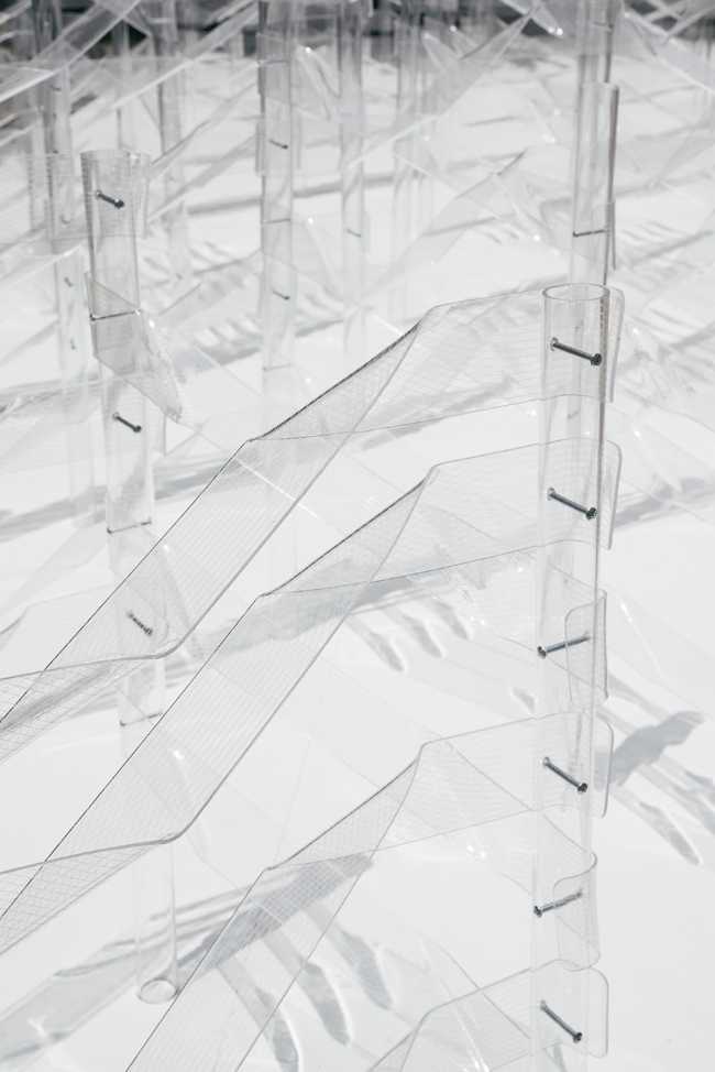 Kori. An installation which invites passersby to play with its transparent features