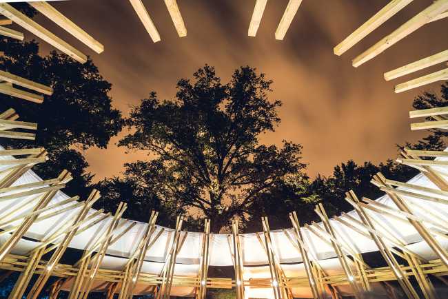 Troppotondo arena, a unique circular theatre of aboriginal inspiration for the Terraferma festival