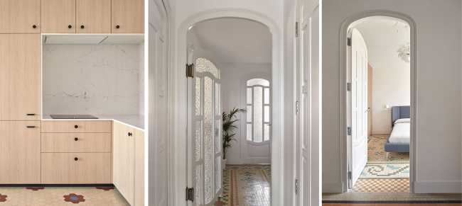 Restructuration d'un penthouse à Valence : Casa Cas 8, entre mosaïques et bois de chêne.