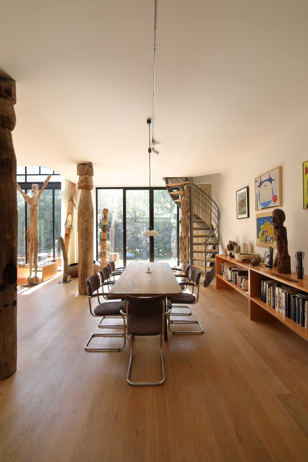 In the space of The Art Collector, architecture follows art