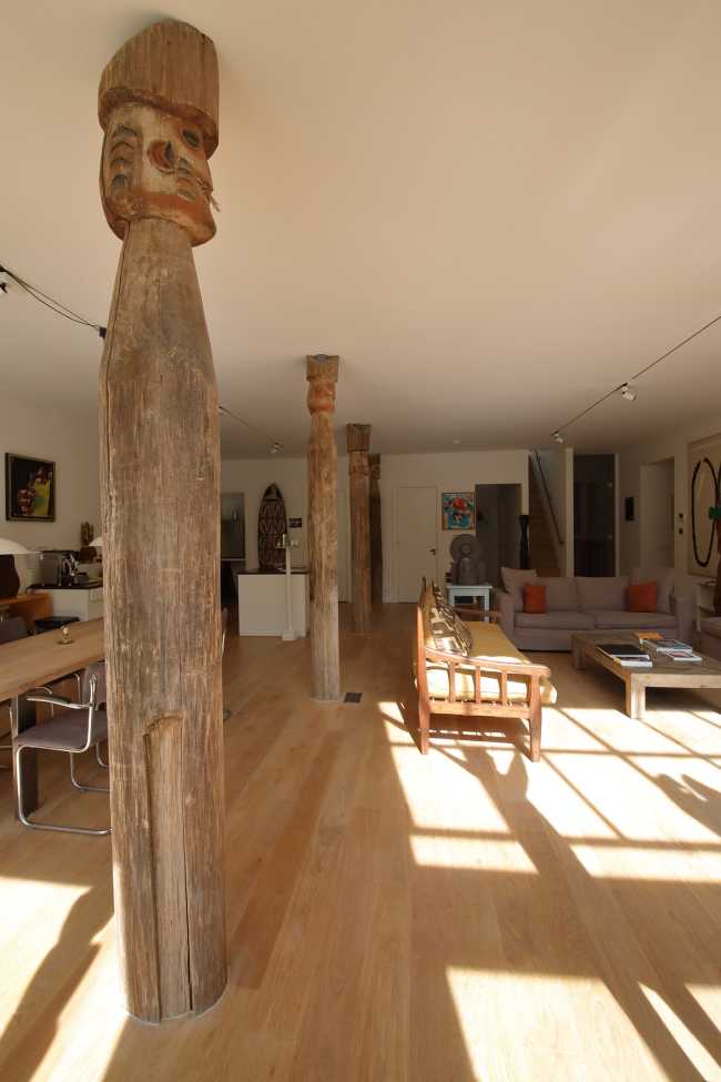 In the space of The Art Collector, architecture follows art