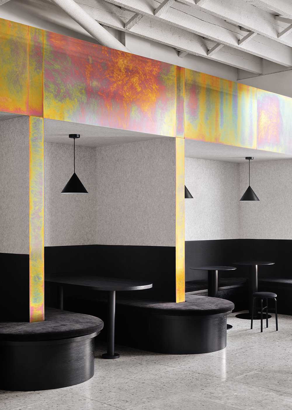 Spacial, a colorful and stylish workspace that emphasizes light as the focus of workspaces