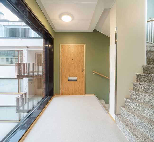 Red bricks for the extension of the old Finnish building Merimiehenkatu 20