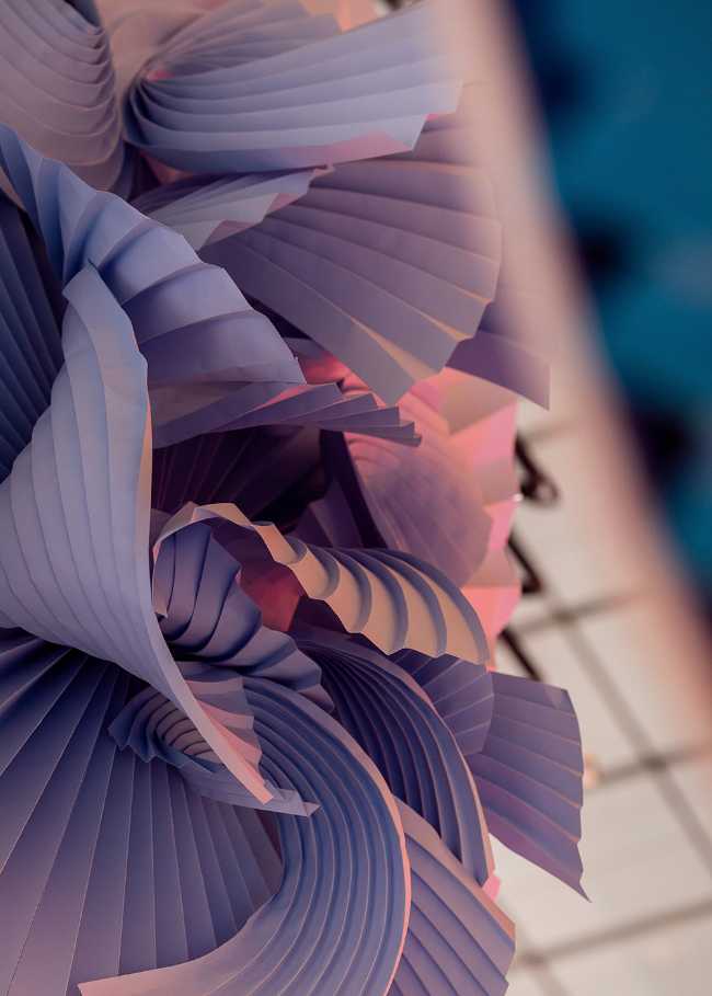 Coral. A paper artwork that pays homage to the marine life