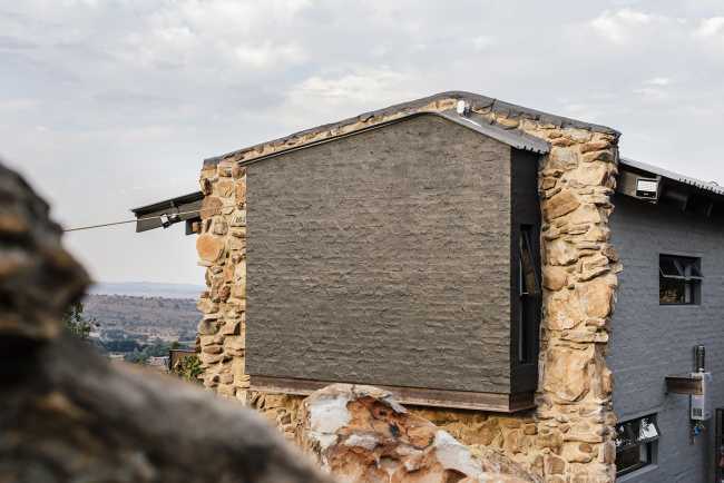 A stony façade for Cottage Rock, so you can climb the walls of your own home