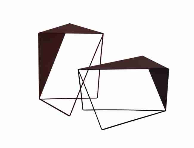 Inverse coffee tables, sculptural figures and simple geometrical designs to add personality to the environment