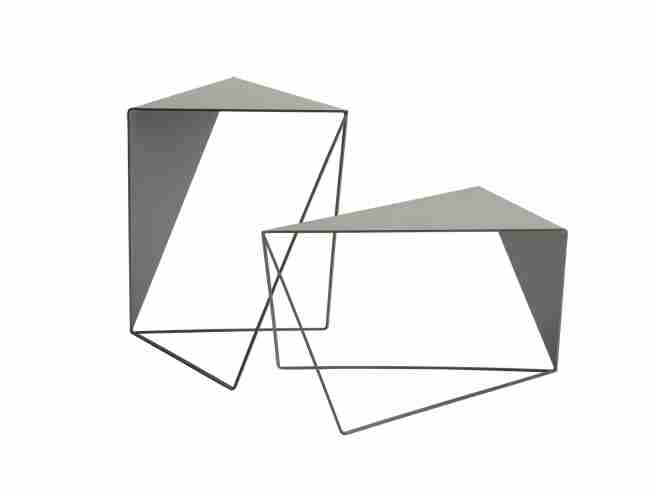 Inverse coffee tables, sculptural figures and simple geometrical designs to add personality to the environment
