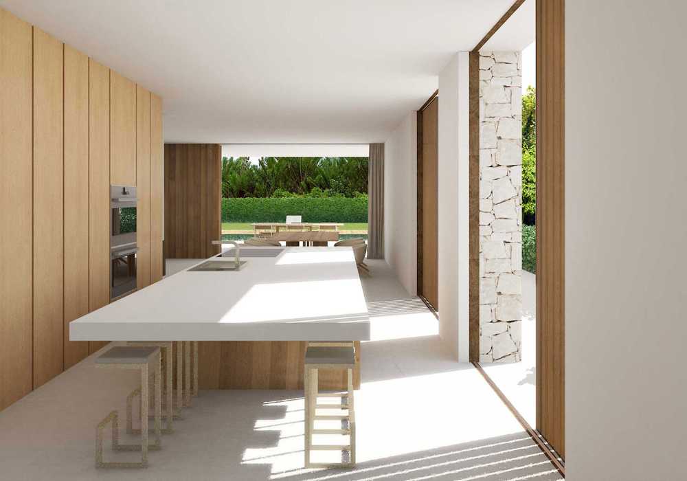 House in la Cañada: the courtyard, the heart of the house echoes the Roman atrium