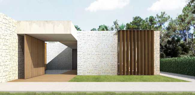 House in la Cañada: the courtyard, the heart of the house echoes the Roman atrium