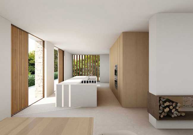 House in la Cañada: the courtyard, the heart of the house echoes the Roman atrium