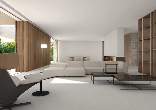 House in la Cañada: the courtyard, the heart of the house echoes the Roman atrium