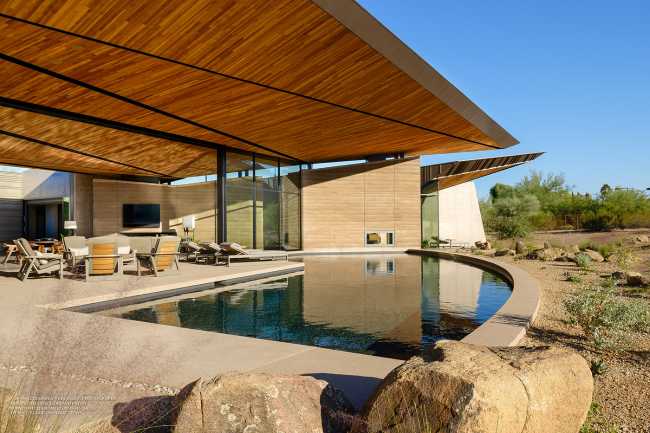 Playful collection of organic shapes in the desert: Dancing Light Residence