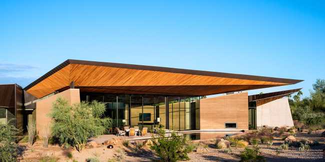 Playful collection of organic shapes in the desert: Dancing Light Residence