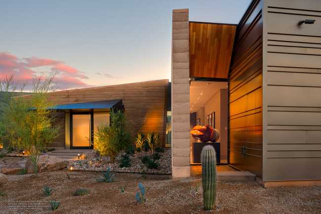 Playful collection of organic shapes in the desert: Dancing Light Residence