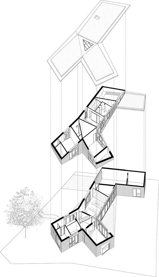 Villa Bakkum, a tripod with legs stretched out in the landscape