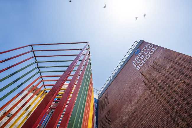 Urdaa School. A colourful, sustainable space to accompany children as they grow up