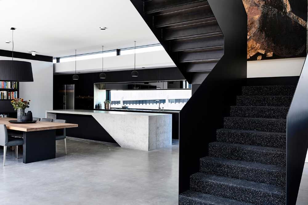 Pure materiality and clean aesthetics for a sculptural home that never forgets to