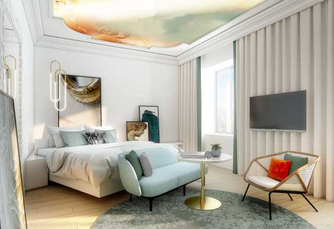 Restyling del Sofitel Rome Villa Borghese. Design degli interni a comfort acustico per uno spazio da vivere a pieno