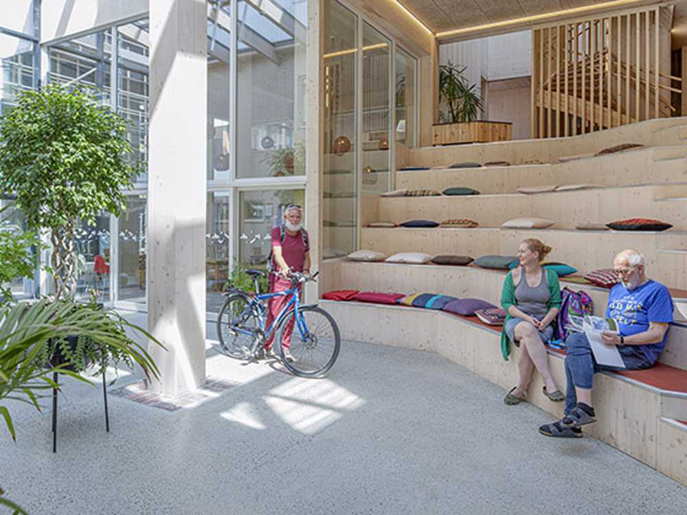 Vindmậllebakken, social cohousing. A wooden architecture that focuses on sharing