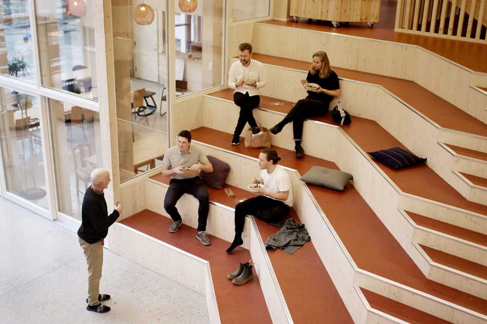 Vindmøllebakken, cohabitation sociale. Une architecture en bois qui met l'accent sur le partage.
