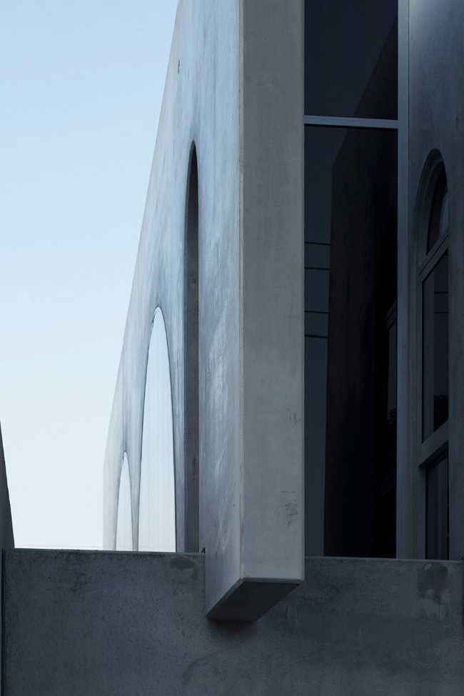 A very minimal range of materials for an urban redevelopment project