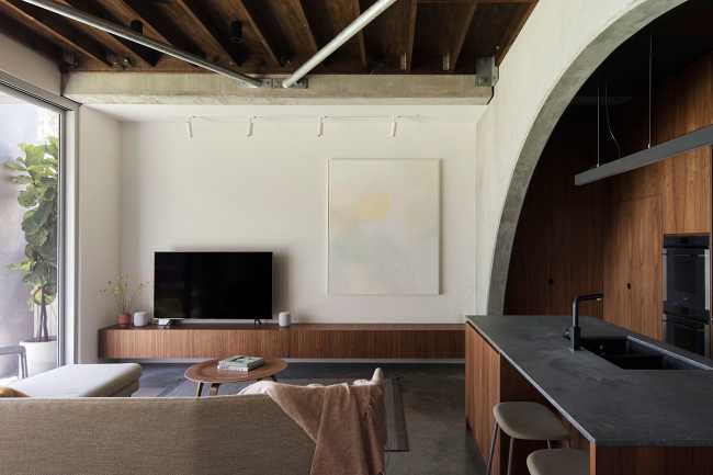 A very minimal range of materials for an urban redevelopment project